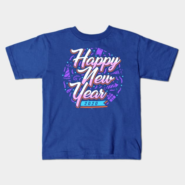 Happy New Year 2020 Kids T-Shirt by AhmadMujib